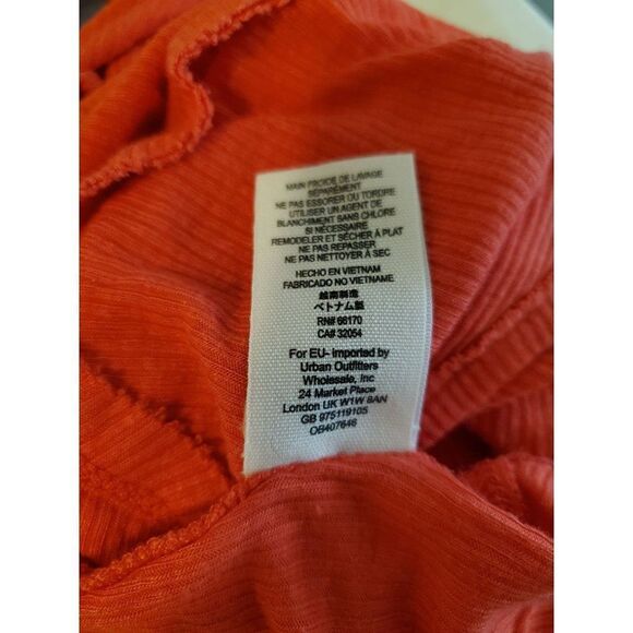 FREE PEOPLE We the free orange Tank top ONE SIZE - Picture 10 of 11